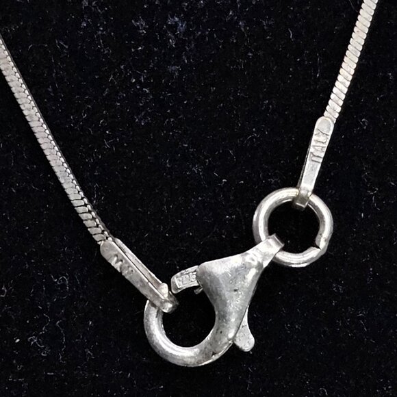 925 Silver Box 16" Necklace Stamped Italy MJI (Marilena Jewellery Import) - Picture 4 of 7